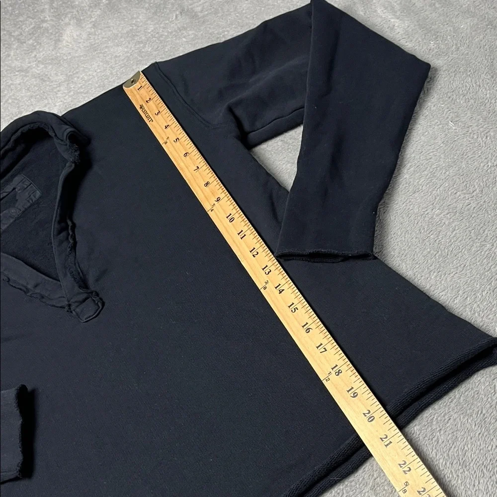 NEW Frank & Eileen S 100%‎ Cotton Triple Fleece Navy Blue Henley Sweatshirt USA